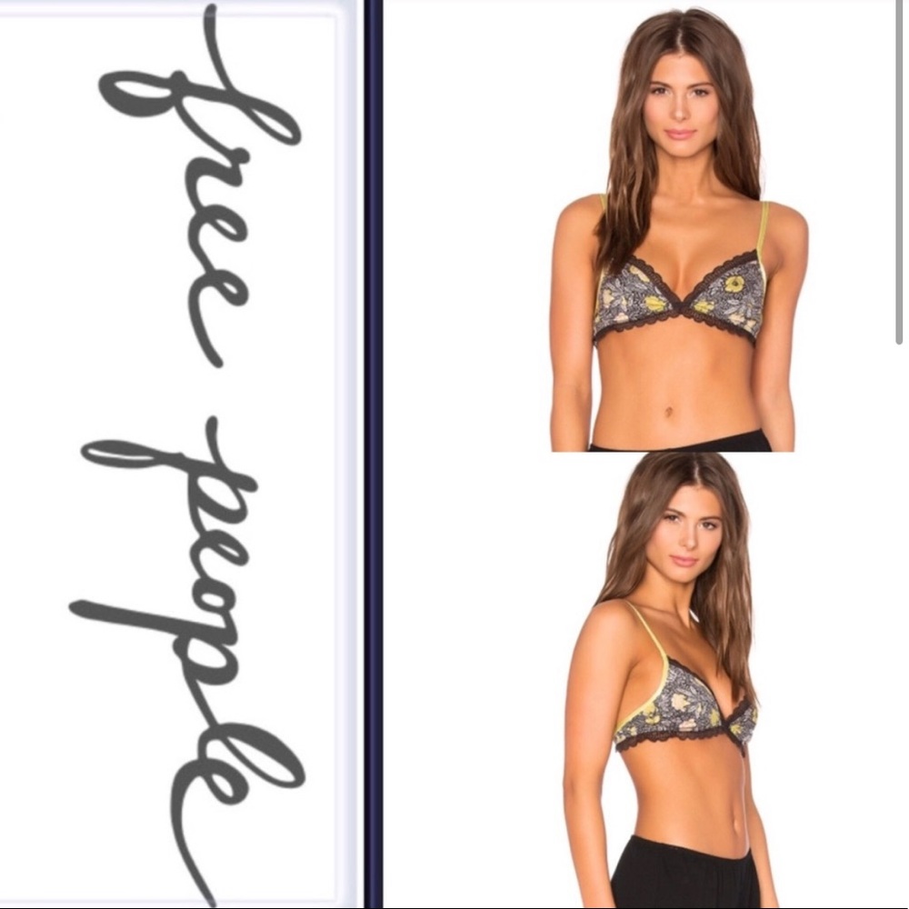 Free People Kiss triangle lace trimmed bralette